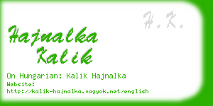 hajnalka kalik business card